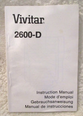 Vivitar 2600-D~Instruction Manual~9831~Vivitar Corp.~4 1/8″ x 2.75″