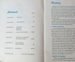 1953 EVERYTHING ABOUT PARAKEETS BUDGIES HARTZ MANUAL HEALTH TRAINING TALKING USA