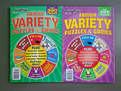 Lot of 2 Family Variety Puzzles & Games by Penny Press – Over 385 Puzzles Each!