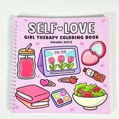 Self-Love: Girl Therapy Coloring Book, Spiral Bound, 40 pg. , 8.5″ x 8.5″