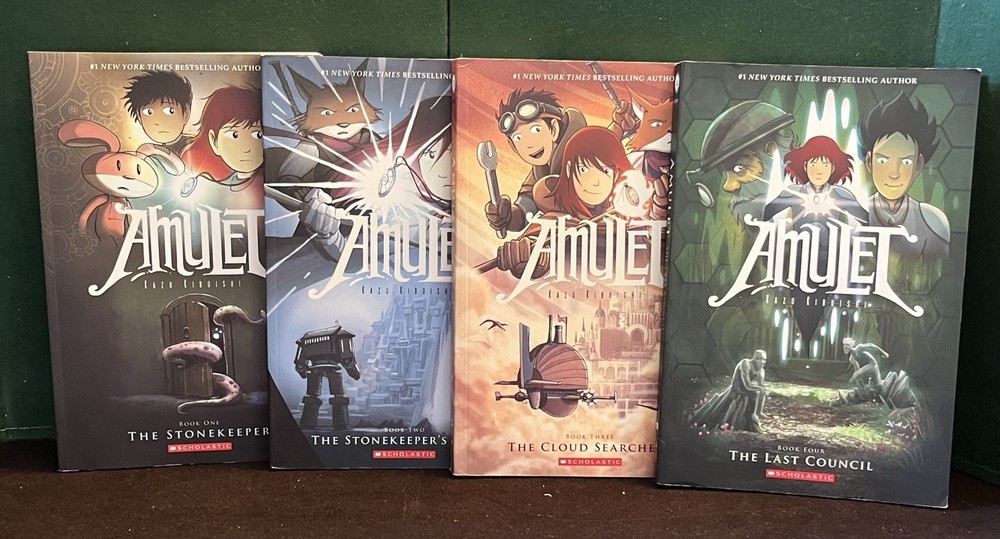 Amulet Set Books 1–4 Kazu Kibuishi 2008-2011 TP Graphic Novels Soft cover