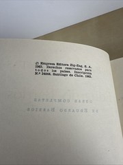 Obras Completas de Eduardo Barrios 2 Volumes Hardcover – VG