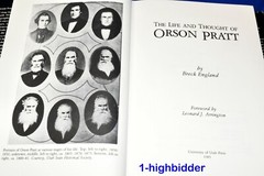 The Life and Thought of Orson Pratt 1st Ed HCDJ Breck England Mormon LDS HardCvr