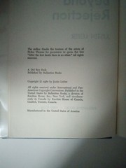 Beyond Rejection by Justin Leiber. Hardcover 1980 BCE
