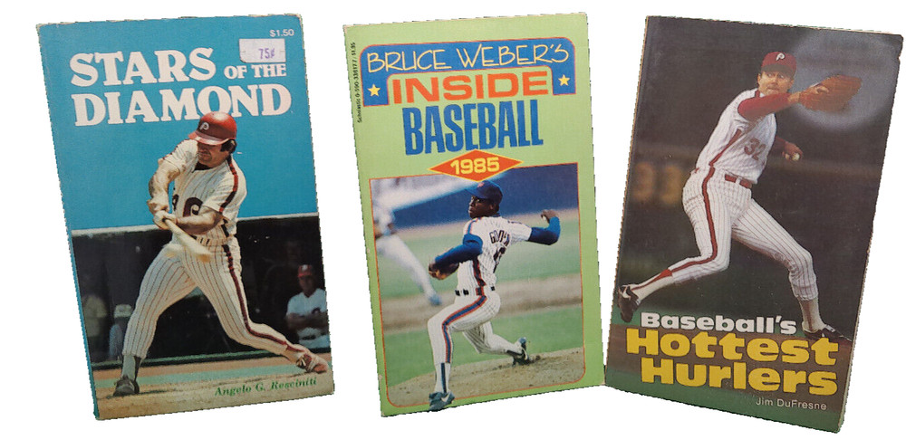 MLB baseball book 1980s PB lot 3 Diamond Hurlers Inside 1985 DuFresne Resciniti
