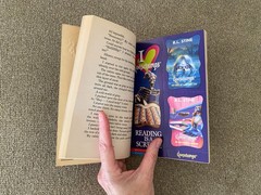 LN 1st print Goosebumps #56 The Curse of Camp Cold Lake w/att bookmark & cards