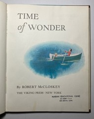 “Time of Wonder” by ROBERT MCCLOSKEY (1957 Hardcover) 4th Printing 1962 LIBRARY