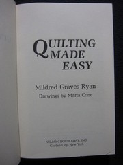 Quilting Made Easy [Hardcover] Mildred Graves Ryan