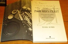 2013 Poor Man’s Feast by Elissa Altman SIGNED Softcover 297 Pages