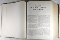 BLACK’S LAW DICTIONARY Fourth Edition 4th West Publishing Company 1951 Hardcover