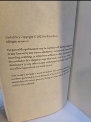 God of Fury by Rina Kent (2023, Trade Paperback)