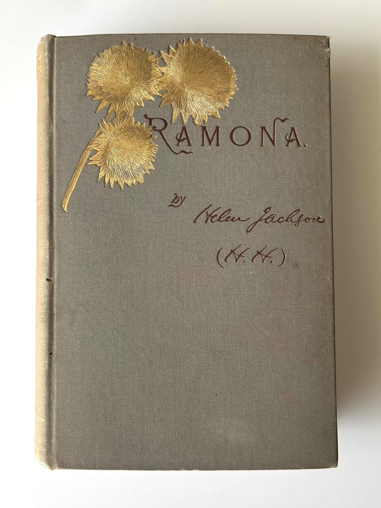 Ramona by Helen Jackson (H.H.) Early Edition 1890 Gold Leaf Cover, used rare
