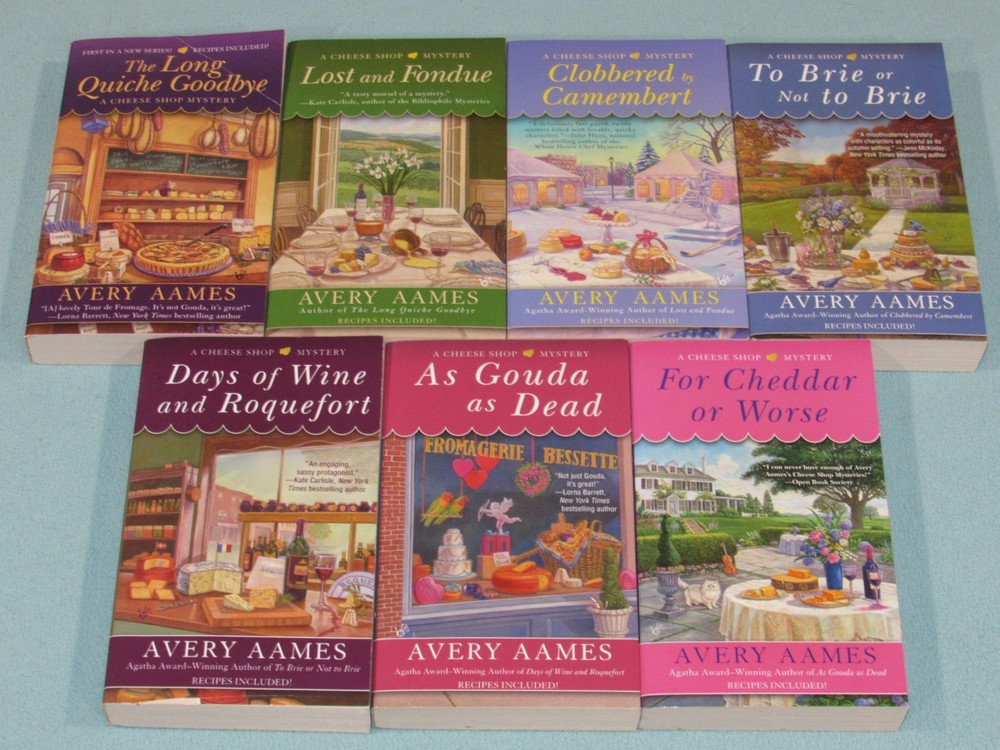 7 Book Lot: CHEESE SHOP MYSTERY Complete COLLECTION (1-7) Set by AVERY AAMES
