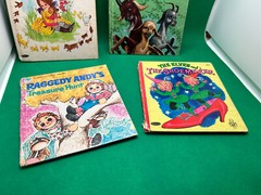 Whitman book 1970s era lot 4 Merrier Elves Shoemaker Raggedy Ann Goats Tell Tale