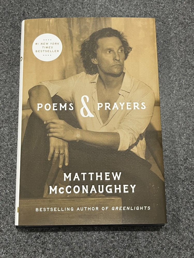 Poems and Prayers Matthew McConaughey Signed Autographed Book Charity DS66