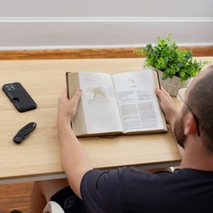 Personalized ESV Men’s Study Bible, Fingerprint & Cross Design, Name Engraved