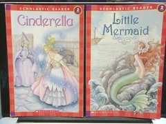Cinderella Little Mermaid Lot of 2 Scholastic Reader Level 2 Paperbacks Ages 4-8