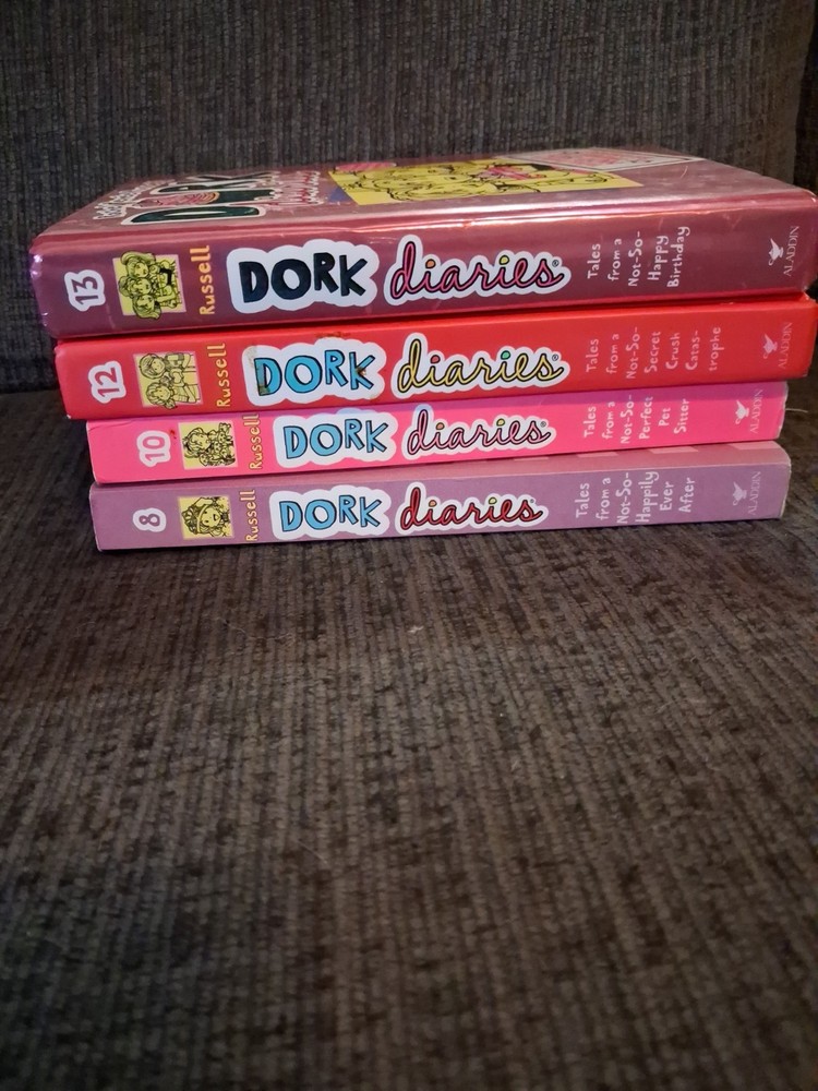 Dork Diaries Set Of 4 Books 8, 10, 12, 13 Rachel Renee Russell