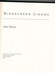 Widescreen Cinema (Harvard Film Studies)