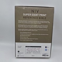 NIV Reference Bible Super Giant Print Zondervan Chocolate LeatherSoft EUC