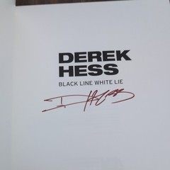 Black Line White Lie Derek Hess Art Book Hardcover *signed by Hess* Like New