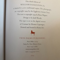 William Eggleston: 2 1/4 by Bruce Wagner (1999, Hardcover)