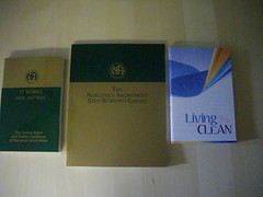 Narcotics Anonymous 3 book set-It works How & Why, Living Clean, Step Guide -NEW