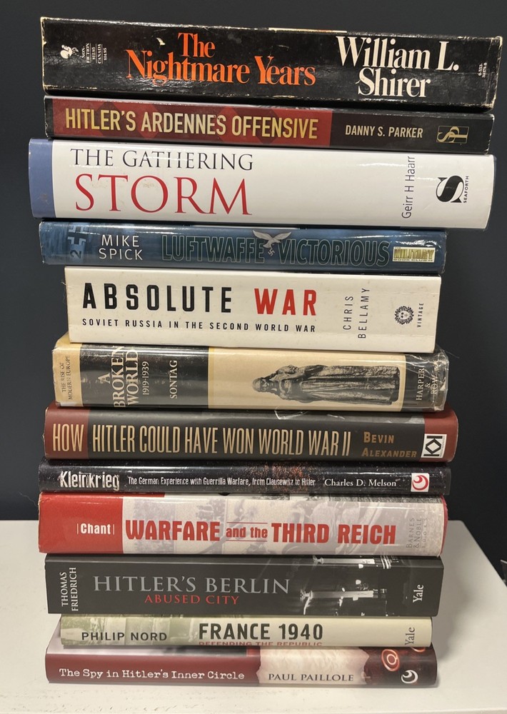World War II Europe Nazi Germany Hitler Holocaust Third Reich – Book Lot Of 12