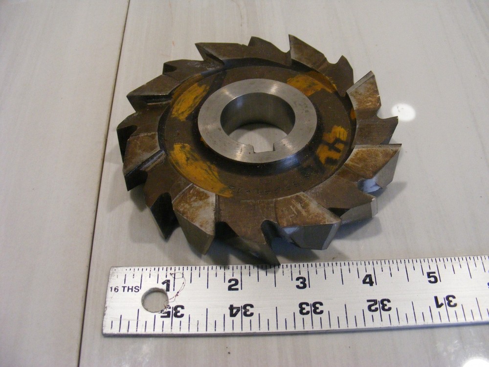 5″ x 3/4″ x 1 1/4″ Bore Side Milling Cutter, Staggered Teeth, Moly 34755