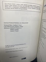Low Pressure Boilers (Low Pressure Boilers) by Frederick M. Steingress HB&CDROM
