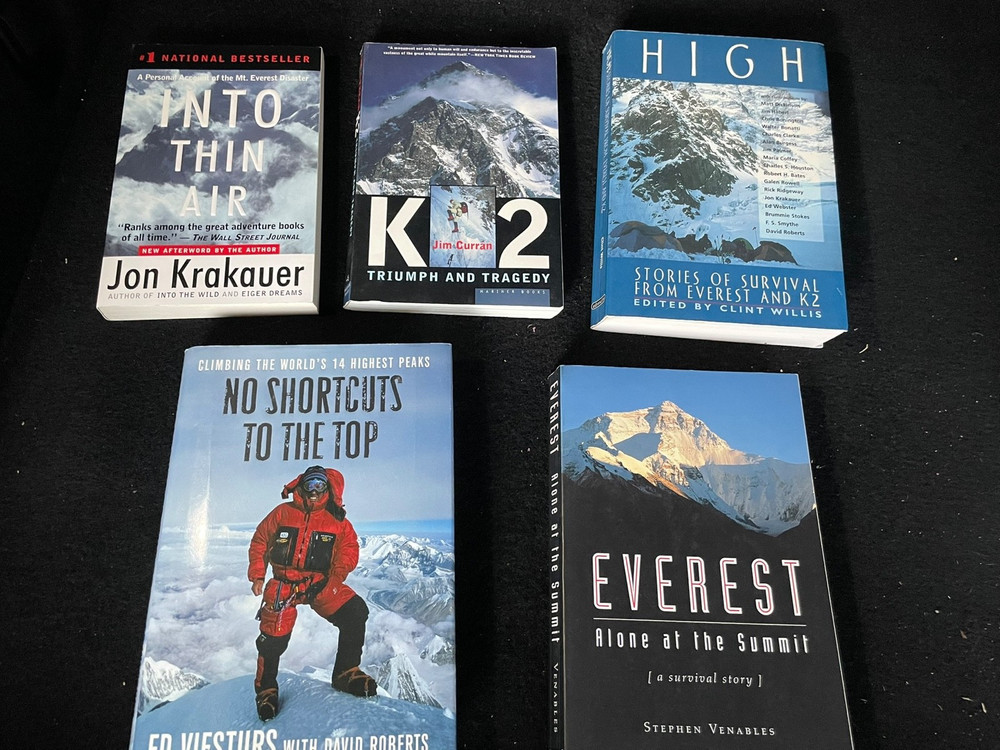 Lot 5 Books -4PB/1HC(No Shortcuts)-Into Thin Air / K2 Triumph and Tragedy & More