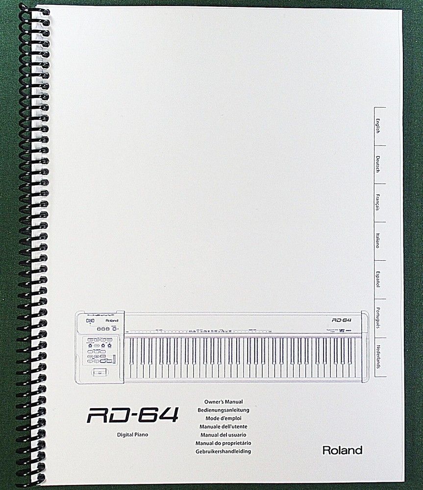Roland RD-64 Owner’s Instruction Manual: 104 Pages & Protective Covers!