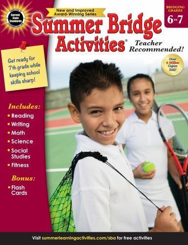 Summer Bridge Activities 6th to 7th Grade Workbooks All Subjects, Middle School