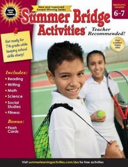 Summer Bridge Activities 6th to 7th Grade Workbooks All Subjects, Middle School