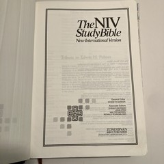 VTG NIV Study Bible Red Letter Zondervan 1985 Bonded Leather Meticulously Tabbed