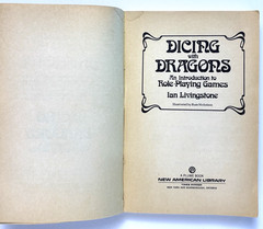 DICING WITH DRAGONS Ian Livingstone (1983) Role-Playing Games Workshop D&D RPG