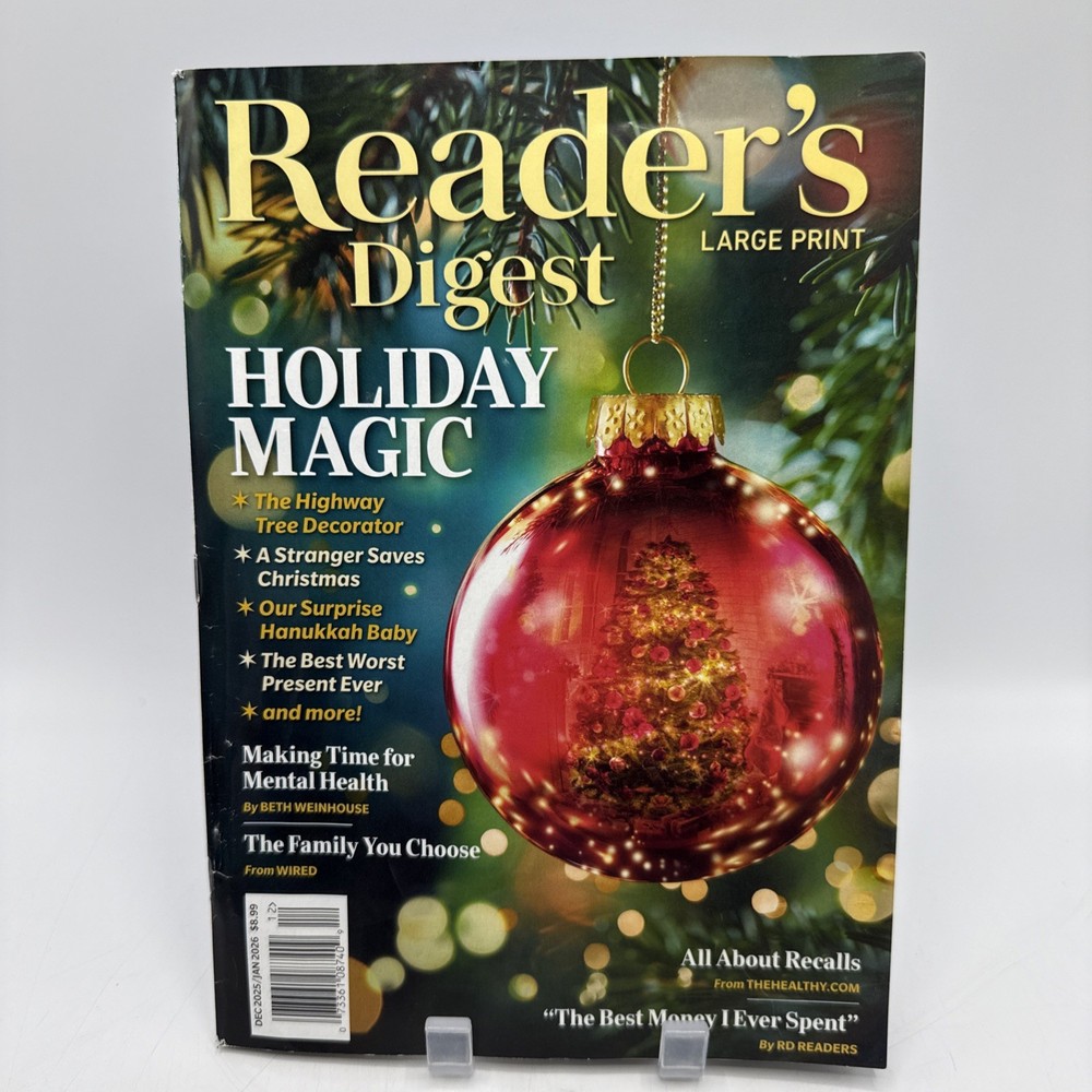 Reader’s Digest LARGE Print Magazine Holiday Magic (December 2025 Issue)