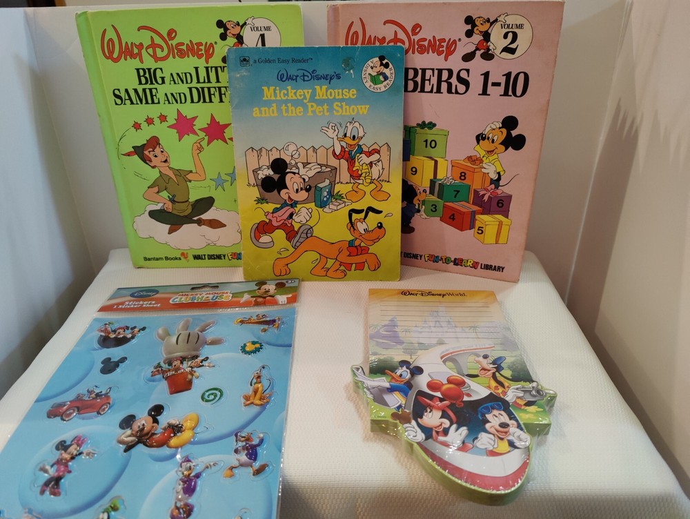 3 Disney Books Stickers And Note Pad + Various stickers Lion Picture See Picture