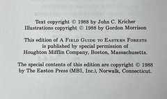 EASTON PRESS: Eastern Forests: North America by John Kricher – 1988 Leather HC