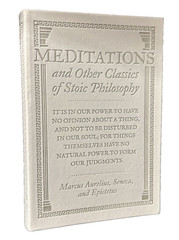 ❤MEDITATIONS & Classic Stoic Philosophy Marcus Aurelius Seneca Epictetus Leather