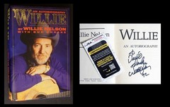 WILLIE NELSON SIGNED – JSA Certified – Willie: An Autobiography, 1st/1st w mylar