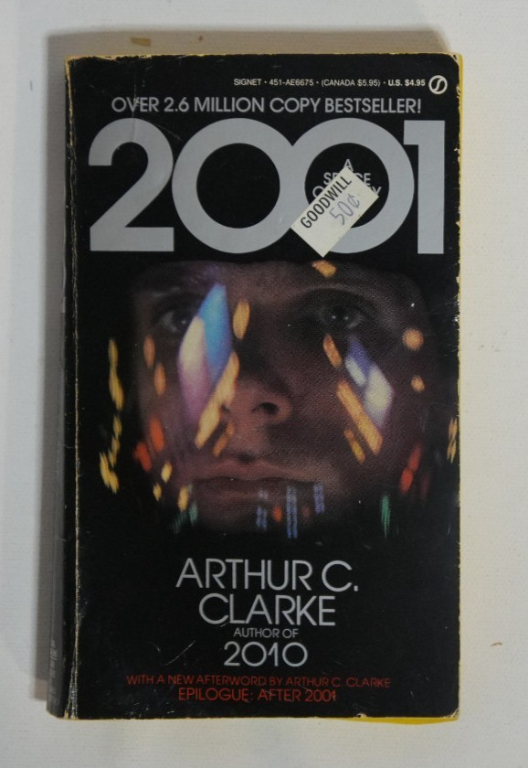 2001 Space Odyssey PB Book Arthur C Clarke 1st Printing 1968 Signet Movie Tie In