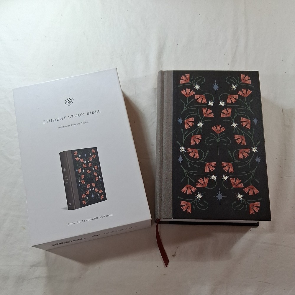 ESV Student Study Bible (Hardcover, Flowers Design) by Crossway, BOOK IS SIGNED