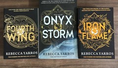 Onyx Storm + Iron Flame + Fourth wing by Rebecca Yarros 3 books set Paperback