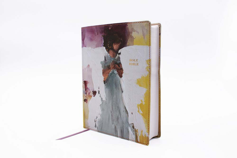 NRSVue, Holy Bible, Anne Neilson Angel Art Series, Leathersoft, Multi-Purple, Co
