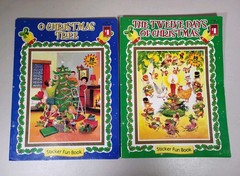 Lot Of 2 Sticker Fun Books – O Christmas Tree & The Twelve Days of Christmas
