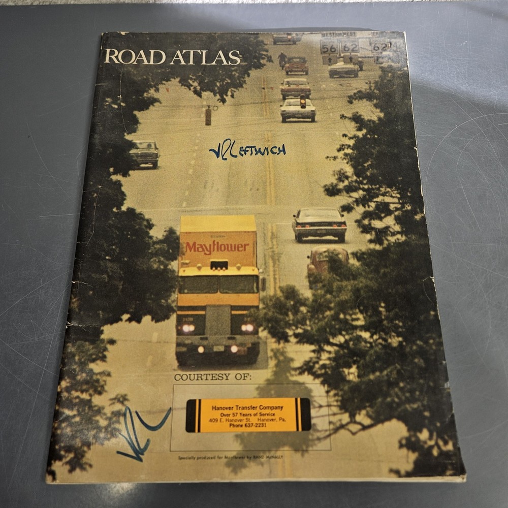 Mayflower Rand McNally Road Atlas US Canada Mexico Map 1971 National Parks
