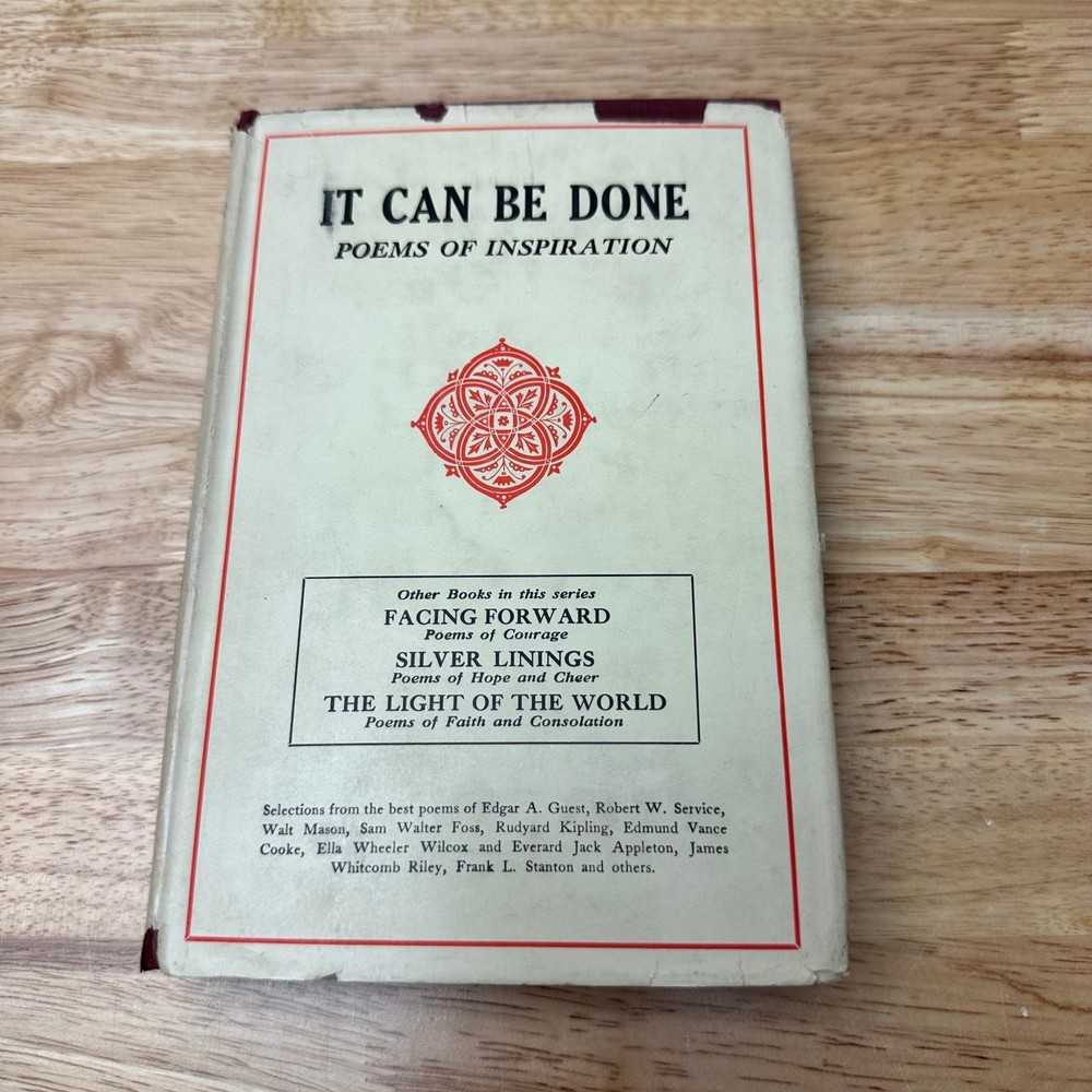 It Can Be Done Poems of Inspiration Morris Adams 1921 Poetry A.L. Burt HC/DJ