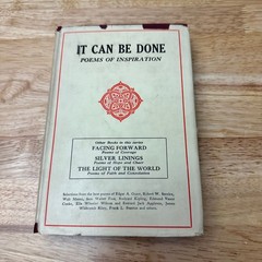 It Can Be Done Poems of Inspiration Morris Adams 1921 Poetry A.L. Burt HC/DJ