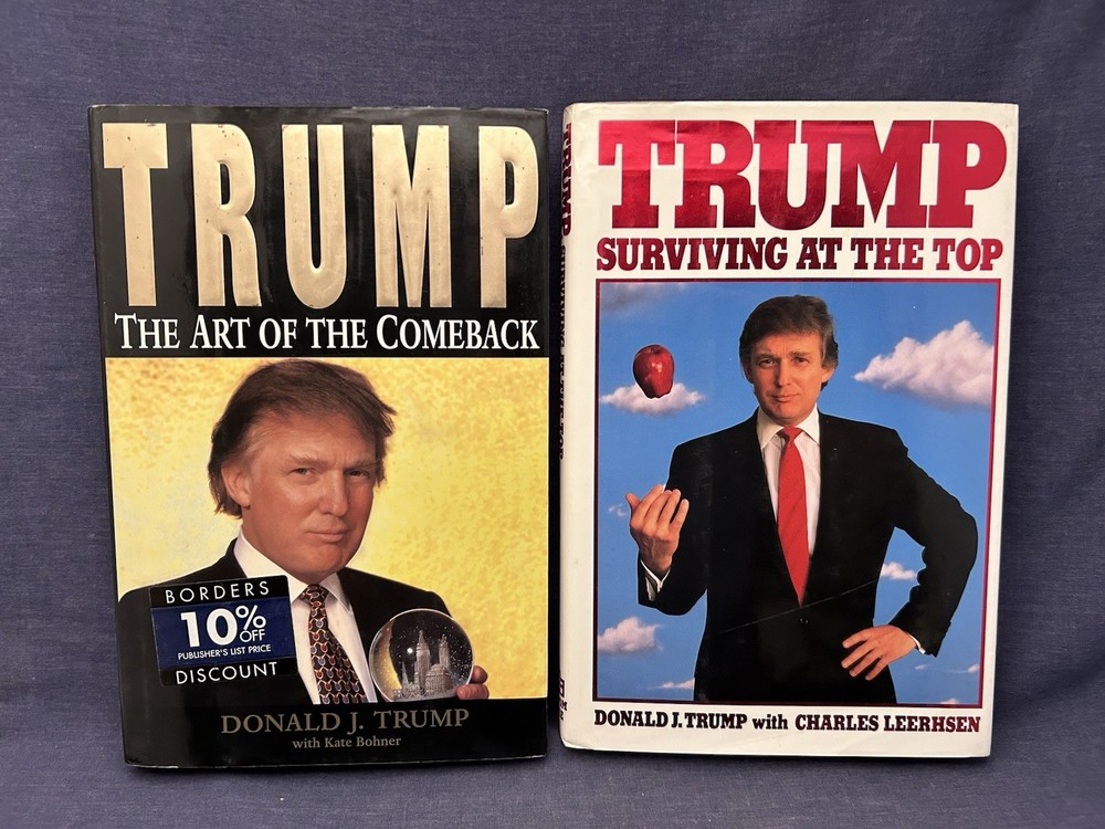 Lot 2 Donald Trump Surviving at the Top 1st editions Art of the Comeback HC DJ